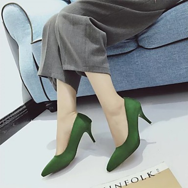 Women's Heels Fall Heels / Pointed Toe Suede Casual Stiletto Heel Others Black / Green / Red / Gray / Camel Others