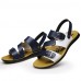 Men's Shoes Outdoor / Office & Career / Athletic / Dress / Casual Leather Sandals Blue / Brown  