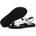 Men's Shoes Outdoor / Office & Career / Work & Duty / Athletic / Dress / Casual Nappa Leather Sandals Black / White  