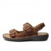 Men's Shoes Outdoor / Athletic / Casual Leather Sandals Brown  