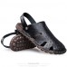 Men's Shoes Outdoor / Office & Career / Athletic / Dress / Casual Nappa Leather Sandals Big Size Black / Brown  