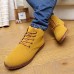 Shoes Leatherette Casual Boots Casual Flat Heel Lace-up Black / Blue / Yellow / Green  