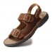 Men's Shoes Outdoor / Athletic / Casual Leather Sandals Brown  