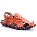 Men's Shoes Outdoor / Office & Career / Athletic / Dress / Casual Nappa Leather Sandals Black / Brown / White  