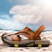 Men's Shoes Outdoor / Office & Career / Athletic / Dress / Casual Nappa Leather Sandals Brown  