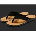 Men's Shoes Outdoor / Work & Duty / Casual Nappa Leather big size Slippers Black / Brown  