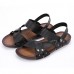   Men's Shoes Casual Leather Sandals Black / Brown  