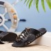 Men's Shoes Outdoor / Office & Career / Casual Leather Sandals Black / Yellow / White  