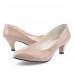 Women's Shoes Patent Leather Low Heel Heels / Comfort Heels Office & Career / Casual Black / Red / White / Beige