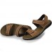 Men's Shoes Outdoor / Office & Career / Athletic / Casual Nappa Leather Big size Sandals Khaki  