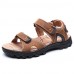 Men's Shoes Outdoor / Office & Career /Work & Duty / Athletic / Dress / Casual Nappa Leather Sandals Black/Brown  