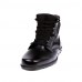 Shoes Leather / Canvas Outdoor / Athletic Boots Outdoor / Athletic Flat Heel Lace-up Black  
