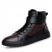 Shoes Casual Leather Boots Black / Brown  