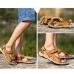 Men's Shoes Outdoor / Office & Career / Athletic / Dress / Casual Nappa Leather Sandals Black / Brown / Taupe  