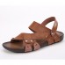   Men's Shoes Casual Leather Sandals Black / Brown  