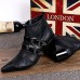 Shoes   Limited Edition Pure Handmade Outdoor / Party  Evening Leather Fashion Boots Black  