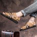 Men's Shoes Outdoor / Office & Career / Athletic / Dress /Casual Nappa Leather Sandals Big Size Black / Brown  