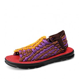 Men's Shoes  Casual Microfibre Sandals Slippers Beach Shoes Black / Purple / Gray  