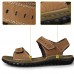 Men's Shoes Outdoor / Office & Career / Athletic / Casual Nappa Leather Big size Sandals Khaki  