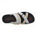   Men's Shoes Casual Leatherette Sandals Black / White  