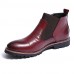 Shoes Leather Office  Career / Casual Boots Office  Career / Casual Low Heel Split Joint Black / Brown / Burgundy  