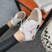 Women's Shoes Spring / Fall Wedges / Platform / Flats Flats Platform Lace-up Pink / Red / Silver/2-5