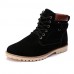 Shoes Fleece Casual Boots Casual Flat Heel Lace-up Black / Blue / Brown  