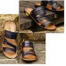 Men's Shoes Outdoor / Athletic / Casual Nappa Leather Sandals Black / Brown  