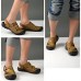 Men's Shoes Outdoor / Office & Career / Athletic / Dress / Casual Nappa Leather Sandals Khaki  