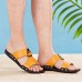 Men's Shoes Outdoor / Office & Career / Casual Leather Sandals Black / Yellow / White  