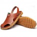 Men's Shoes Outdoor / Office & Career / Athletic / Dress / Casual Leather Sandals Brown  