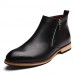 Shoes Office  Career / Party  Evening / Casual Leather Boots Black / Brown / Gray  