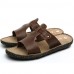 Men's Shoes Outdoor / Office & Career / Work & Duty / Athletic / Dress / Casual Nappa Leather Slippers Brown  