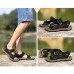 Men's Shoes Outdoor / Work & Duty / Casual Leather Sandals Black / Brown / Yellow  