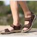 Men's Shoes Outdoor / Office & Career / Athletic / Dress / Casual Nappa Leather Sandals Black / Brown / Taupe  