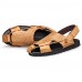 Men's Shoes Outdoor / Office & Career / Athletic / Dress /Casual Nappa Leather Sandals Big Size Black / Brown  