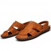 Men's Shoes Outdoor / Office & Career / Athletic / Dress / Casual Nappa Leather Sandals / Flip-Flops Brown  