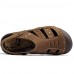 Men's Genuine Leather Slippers Outdoor Comfortable Sandals Beach Shoes  