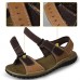 Men's Shoes Outdoor / Office & Career / Athletic / Casual Nappa Leather Big size Sandals Khaki  