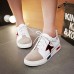 Women's Shoes Spring / Fall Wedges / Platform / Flats Flats Platform Lace-up Pink / Red / Silver/2-5