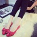 Women's Flat Heel Pointed Toe Fashion Pumps Bowknot Shoes