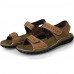 Men's Shoes Outdoor / Office & Career / Athletic / Casual Nappa Leather Big size Sandals Khaki  