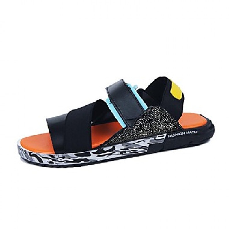 Men's Shoes Outdoor / Office & Career / Work & Duty / Athletic / Casual Synthetic Sandals Black  