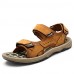 Men's Shoes Outdoor / Work & Duty / Casual Leather Sandals Black / Brown / Yellow  