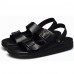 Men's Shoes Outdoor / Office & Career / Work & Duty / Athletic / Casual Nappa Leather Sandals Black / Brown / White  