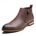 Shoes Office  Career / Party  Evening / Casual Leather Boots Black / Brown / Gray  