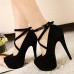 Women's Summer Heels Suede Dress Stiletto Heel Black / Blue / Red