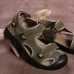 Men's Shoes Outdoor / Casual Nappa Leather / Fabric Sandals Brown / Yellow / Khaki  