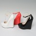 Women's Spring / Fall Wedges / Heels / Platform / Round Toe Leatherette Party & Evening Wedge Heel Black / Red / White