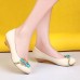 Women's Spring / Summer / Fall Round Toe Leatherette Casual Low Heel Pink / Beige
